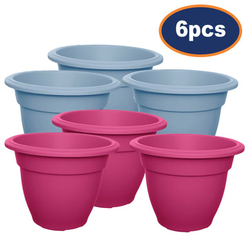 6pcs Blue Pink 38cm Bell Planter Garden Round