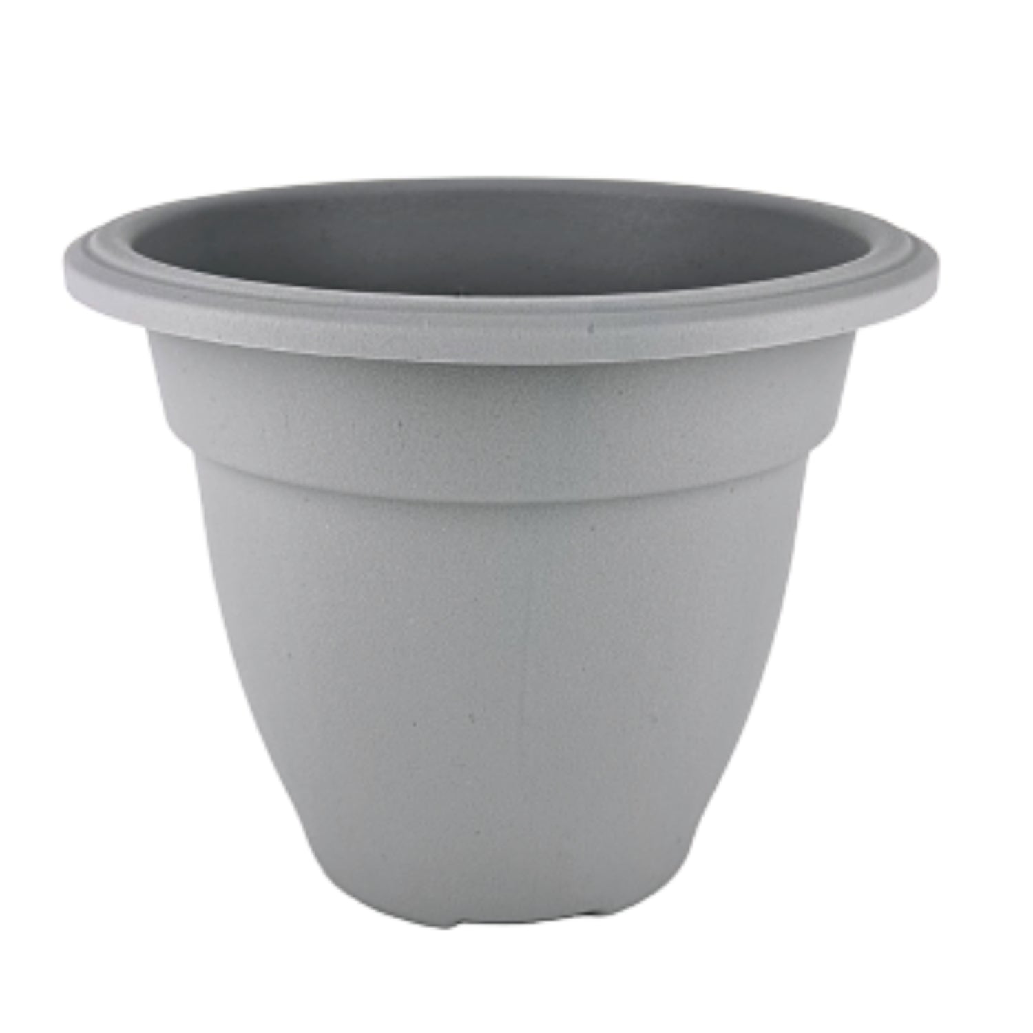 38cm Grey Plastic Round Planter