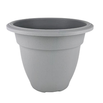 38cm Grey Plastic Round Planter