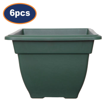 6Pcs 38cm Square Plastic Green Bell Flower Pot Planter