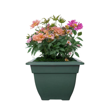 38cm Square Plastic Green Bell Flower Pot Planter