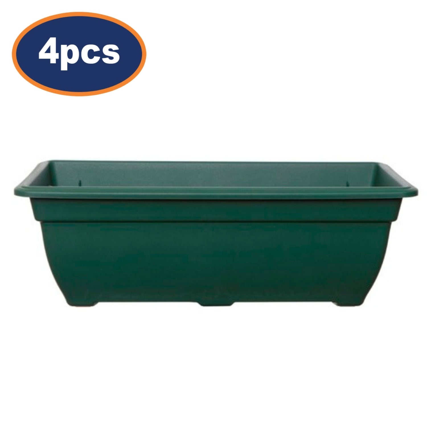 4Pcs 50cm Plastic Green Bell Trough Planter Box
