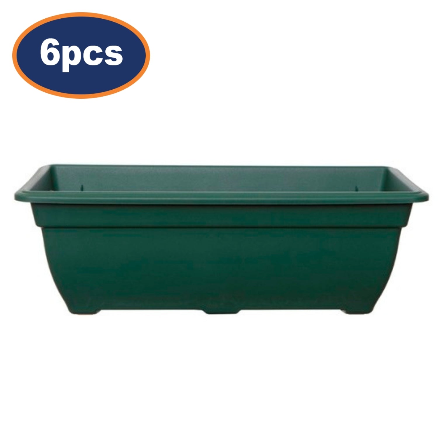 6Pcs 50cm Plastic Green Bell Trough Planter Box