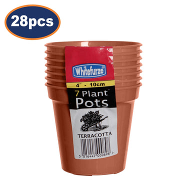 4 Pcs 10 cm Garden Pots Set of 28 Growing Flower Pot Planter