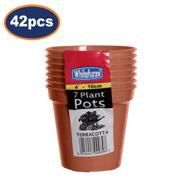 6 Pcs 10 cm Garden Pots Set of 42 Growing Flower Pot Planter