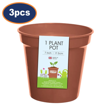 3-Pc 17cm Garden Terracotta Round Planter