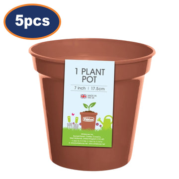 5-Pc 17cm Garden Terracotta Round Planter