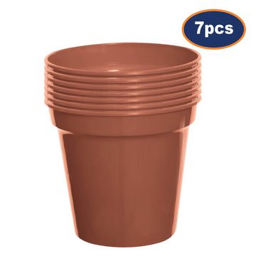 7-Pc 17cm Garden Terracotta Round Planter