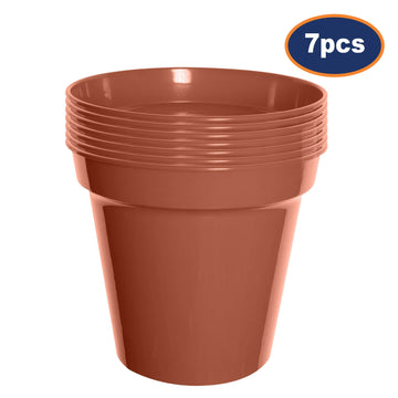 7-Pc 20cm Round Terracotta Garden Planter