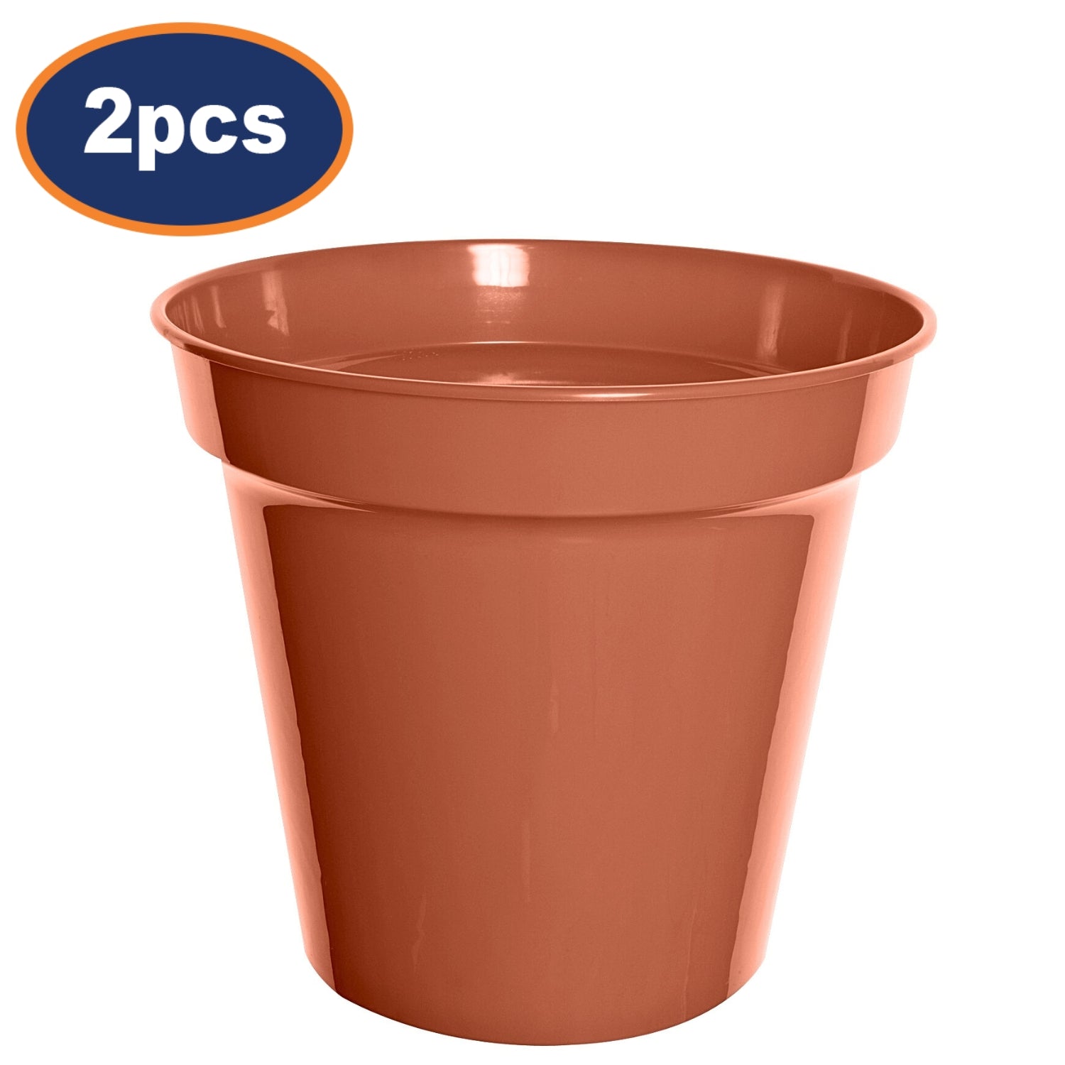 2Pcs 32cm Round Terracotta Plastic Planter