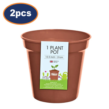 2Pcs 32cm Round Terracotta Plastic Planter