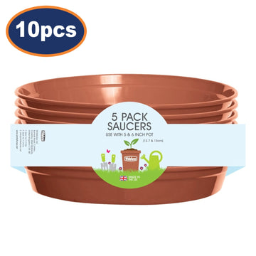 10-Pcs Pot Saucer Tray For 7.5 & 10cm