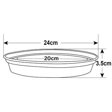 2Pcs Pot Saucer Tray for 28cm Flower Planter Drip Tray