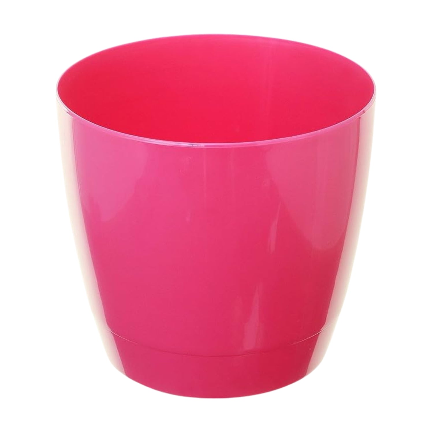 Round Indoor Fuchsia 14cm Plastic Flower Pot