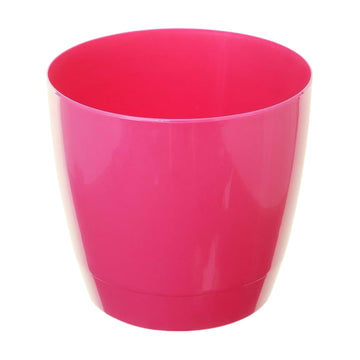 Round Indoor Fuchsia 14cm Plastic Flower Pot