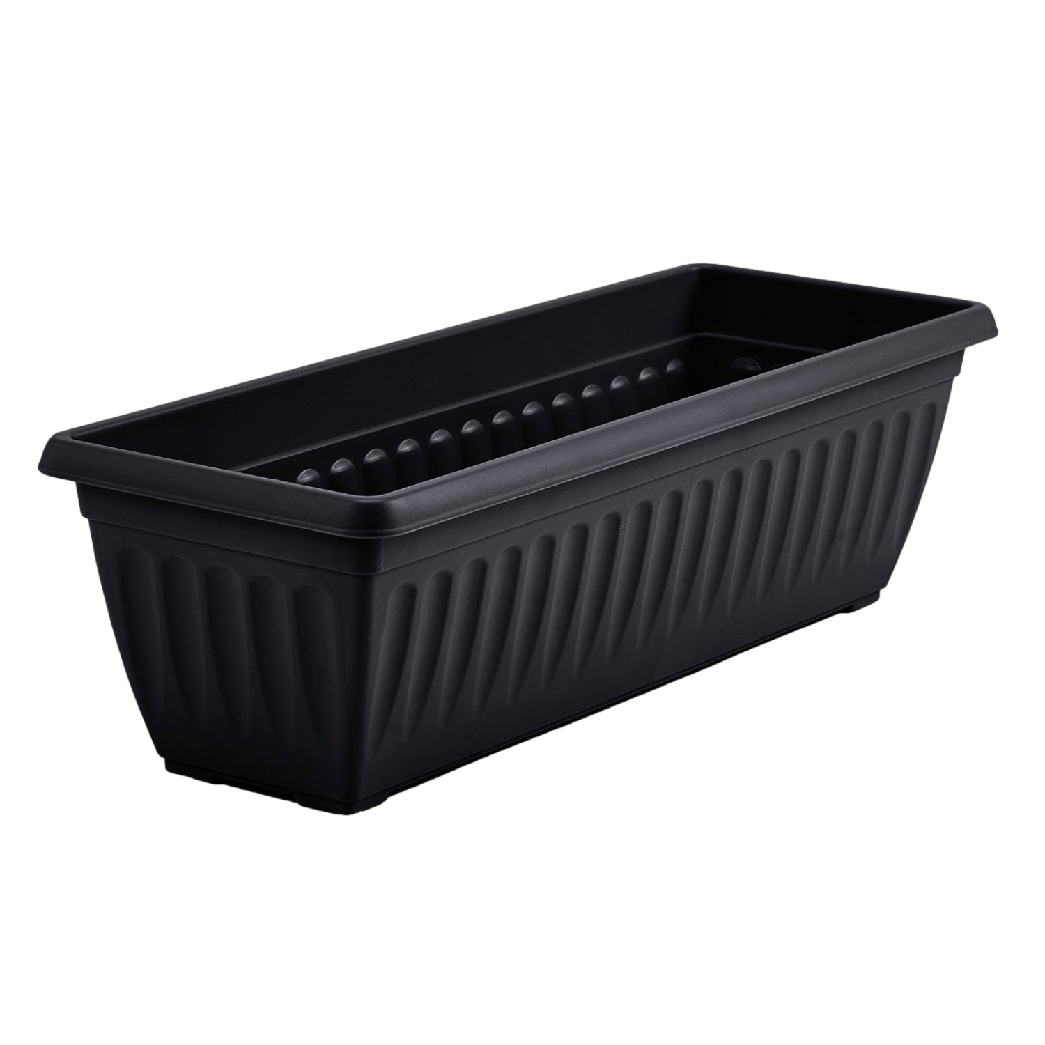 60cm Black Window Box Plastic Planter