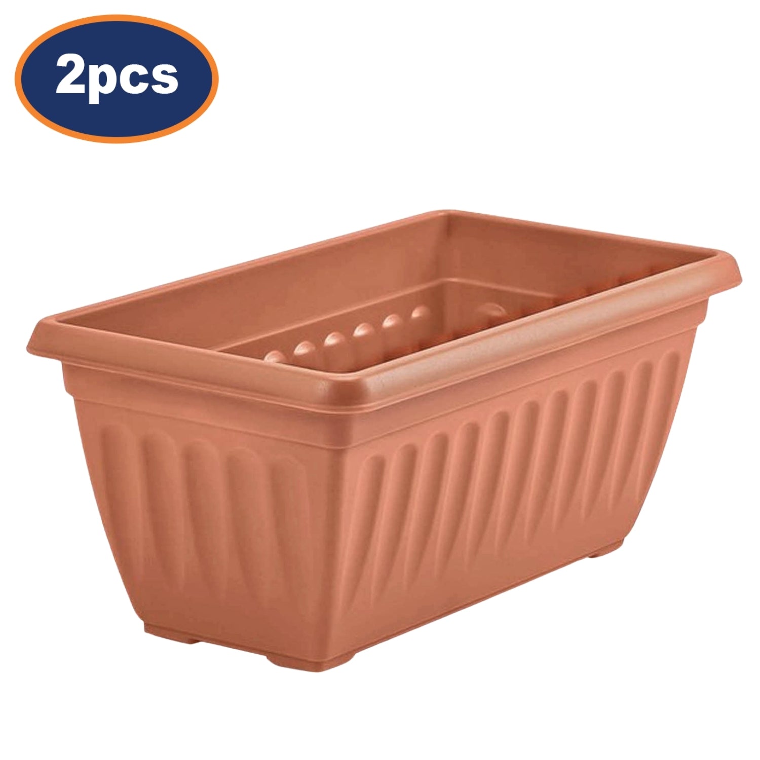 2Pcs 40cm Terracotta Window Box Planter