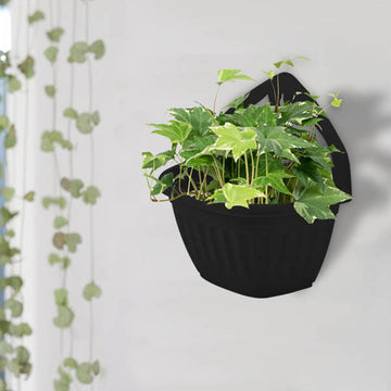 3Pcs 32cm Black Wall Hanging Plastic Planter
