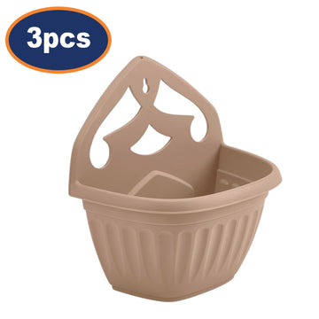 3pcs 32cm Wall Cream Hanging Planter Terracotta