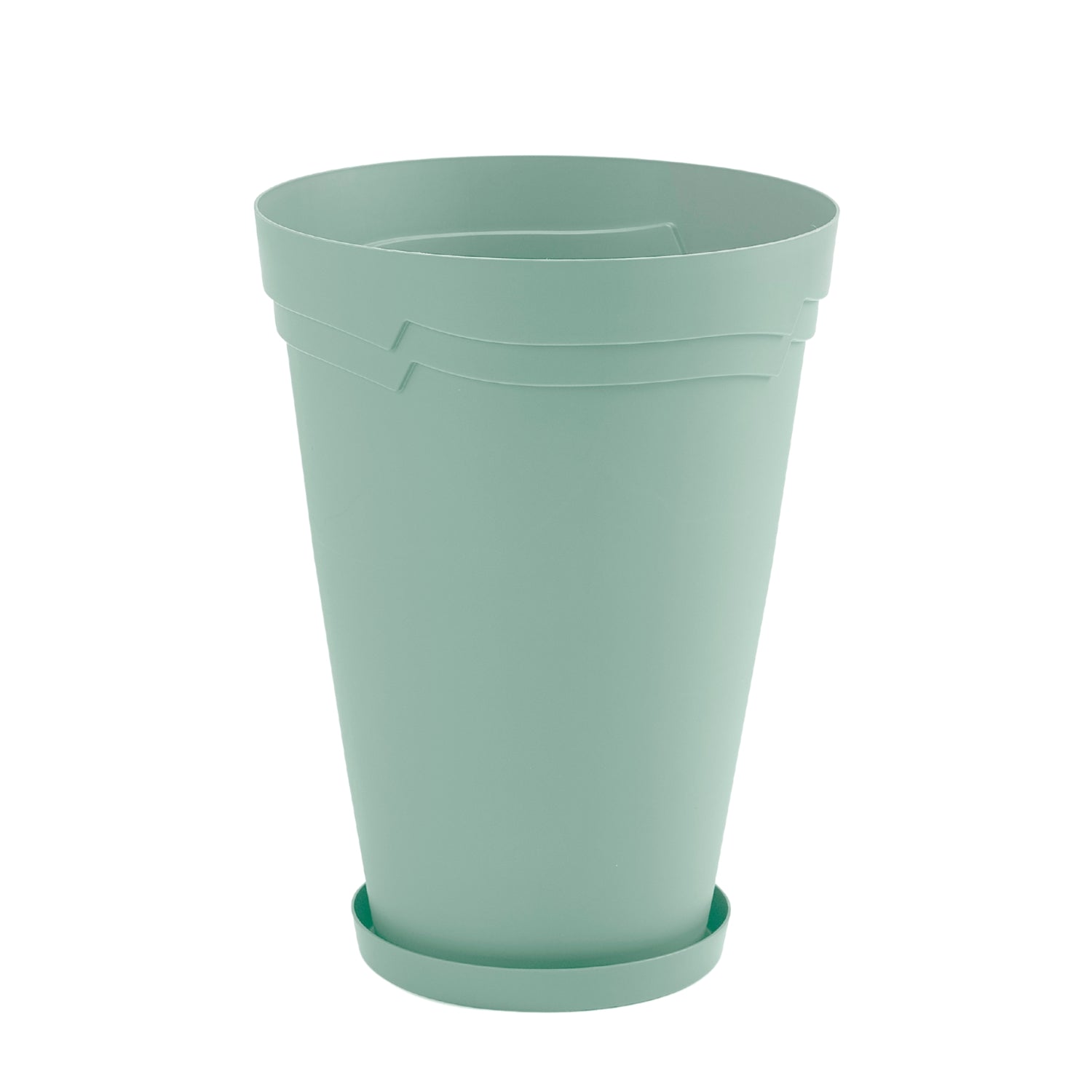 34cm Tall Round Boston Sage Green Flower Pot