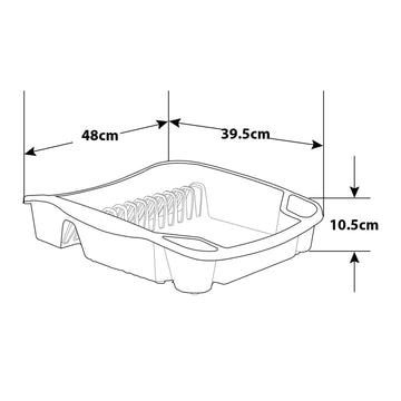 Dish Drainer Drying Rack Dripping Tray Black