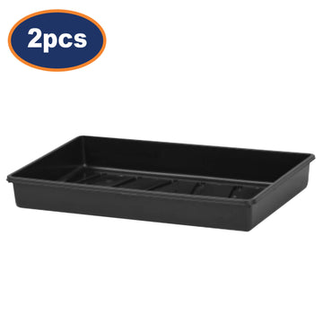 2Pcs Eden 38cm Black Plastic Seed Tray