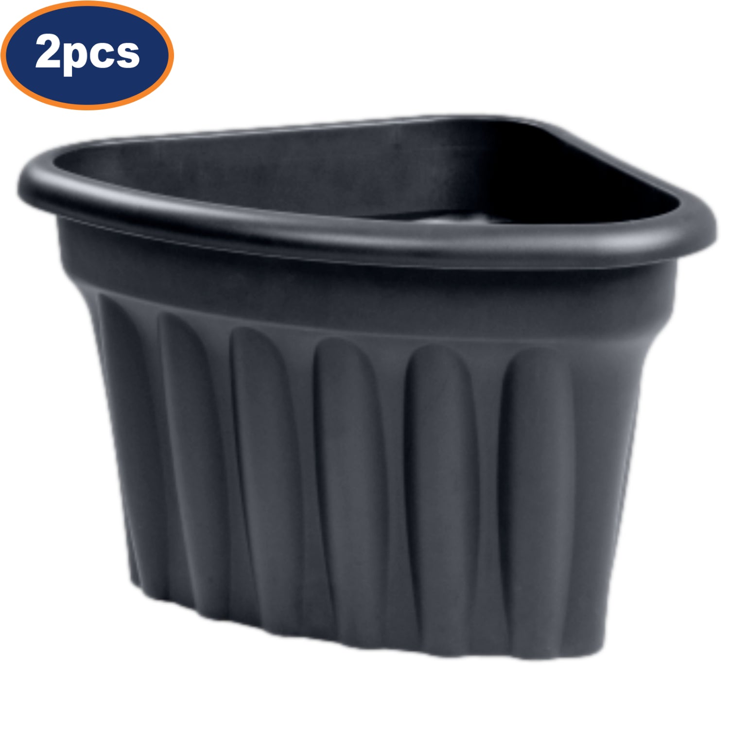 2Pcs 40cm 20L Plastic Corner Slate Planters