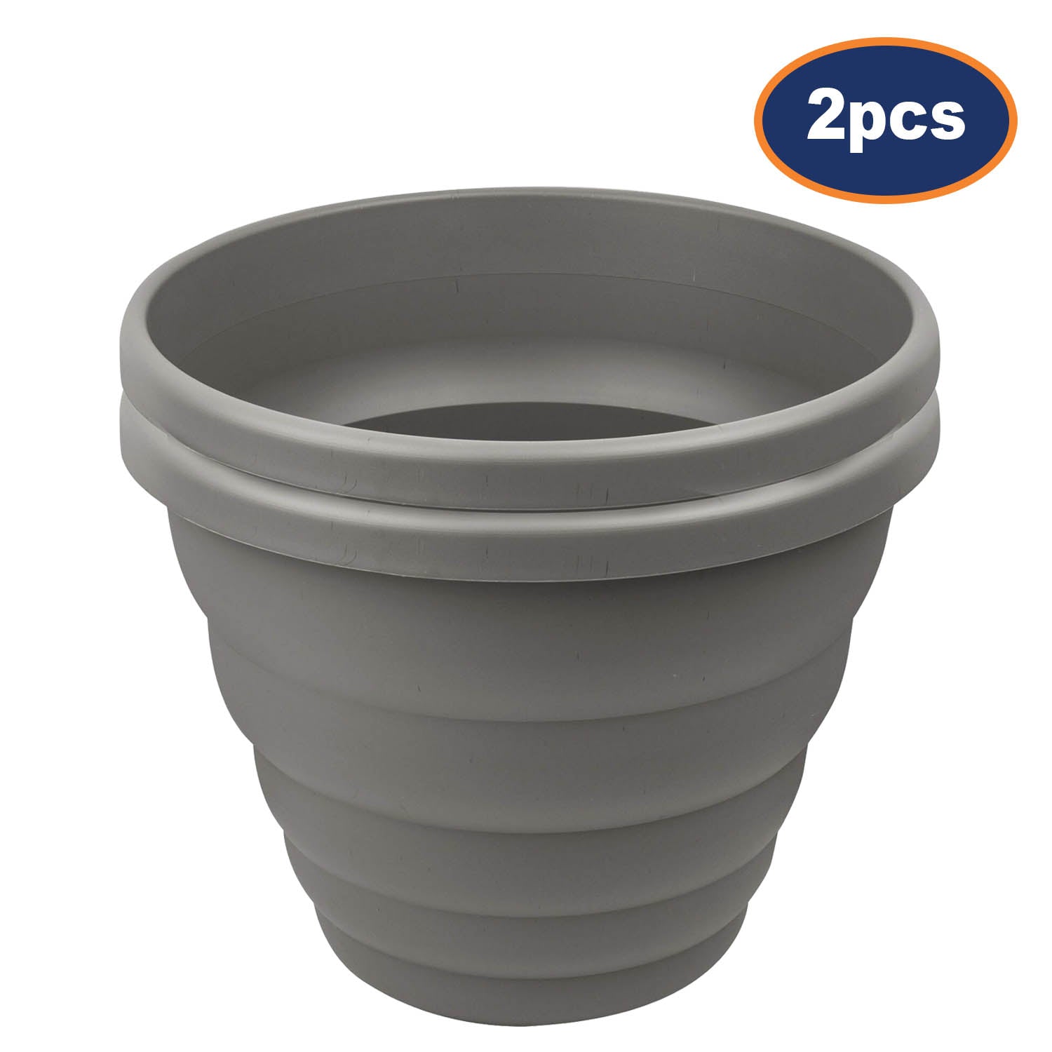 2Pcs 40cm Grey Plastic Beehive Round Planter