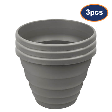 3Pcs 40cm Grey Plastic Beehive Round Planter