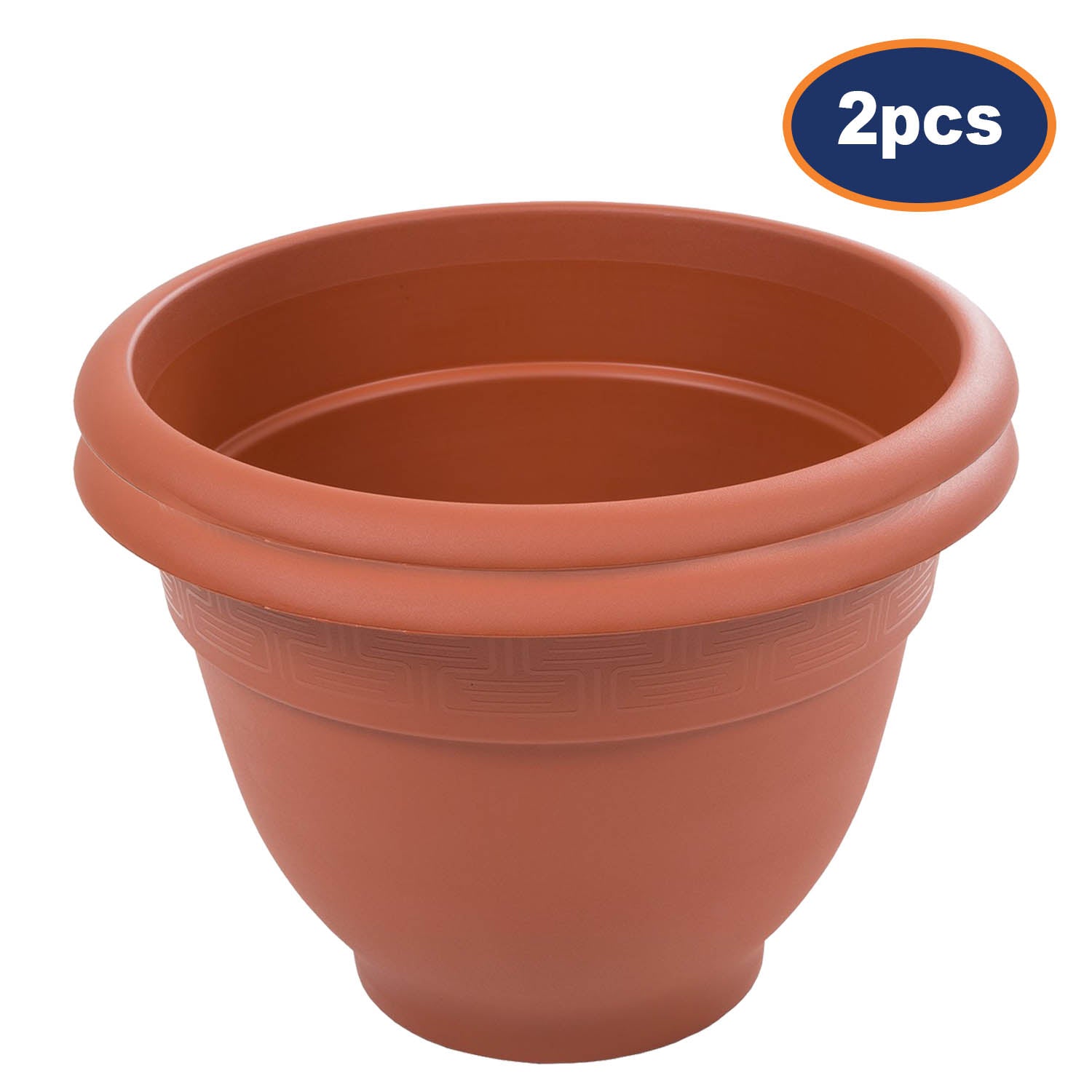 2pcs 44cm Round Bell Plastic Pot Planter