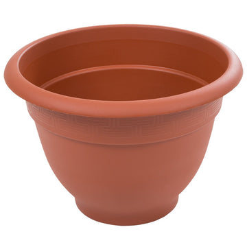 44cm Bell Pot Planter Round Plastic Flower Plant Pot Brown