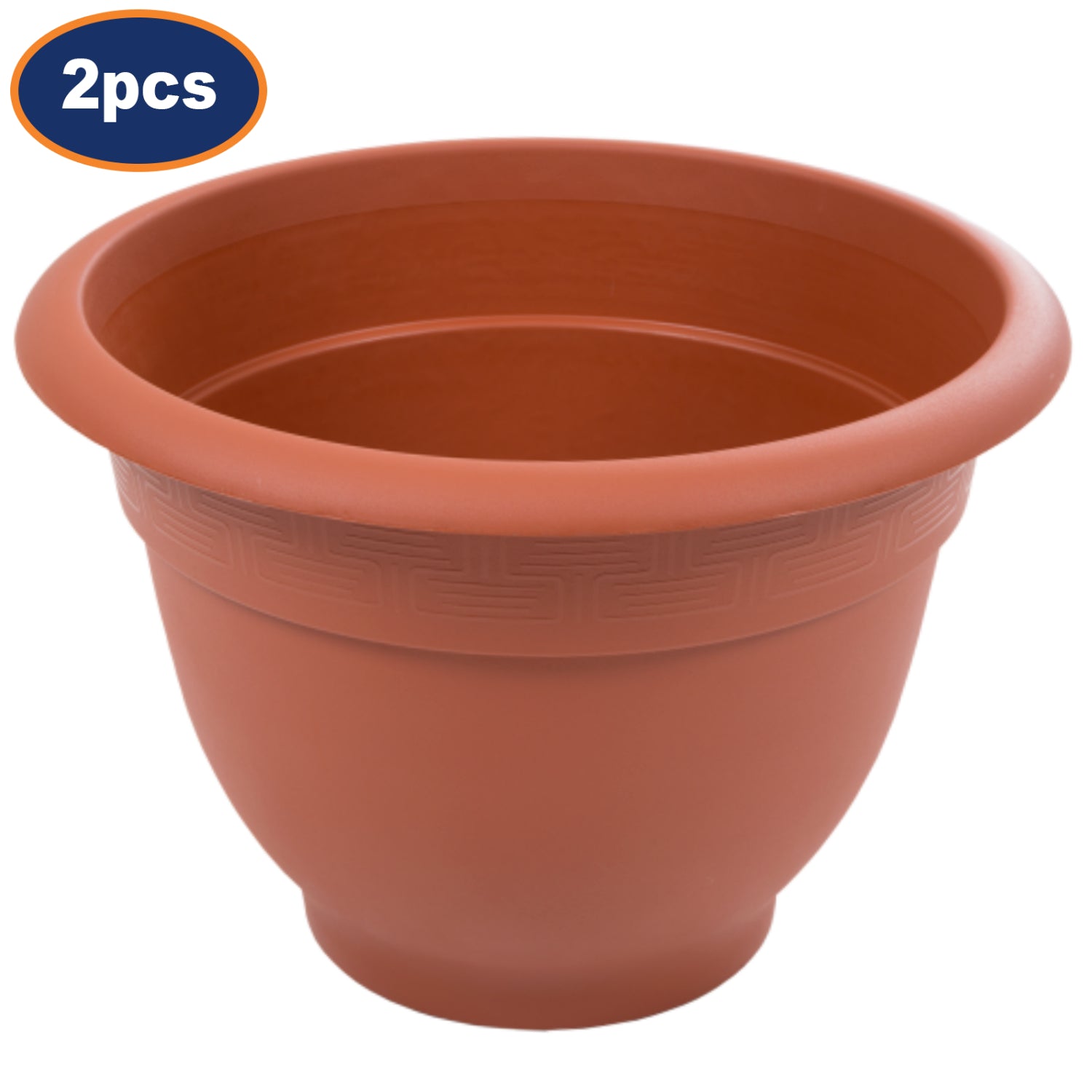 2Pcs 36cm Terracotta Bell Round Plastic Planters