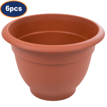 6Pcs 36cm Terracotta Bell Round Plastic Planters