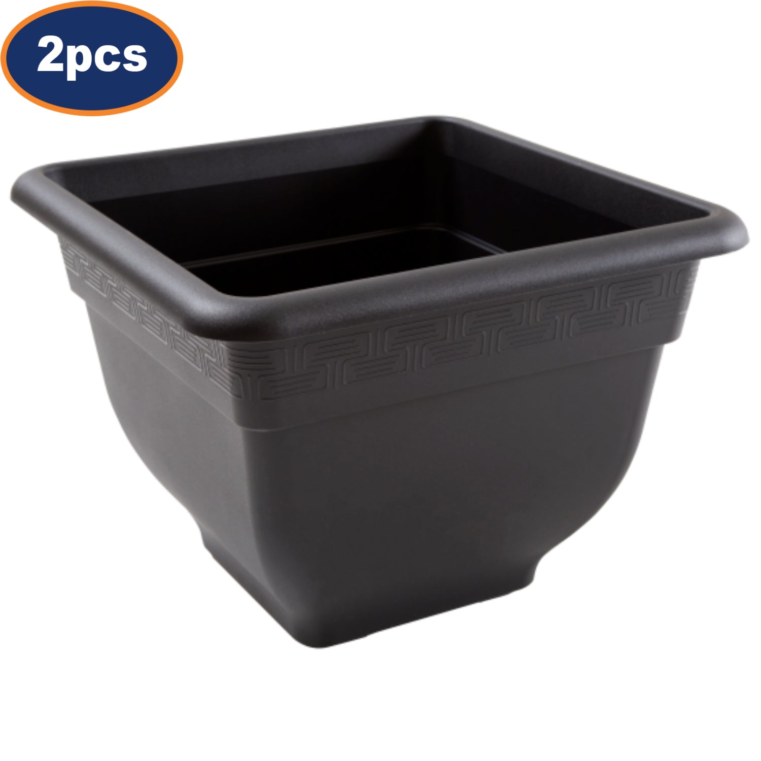 2Pcs 37cm Square Plastic Bell Slate Planters