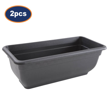 2Pcs 47cm Bell Plastic Plant Pot Trough