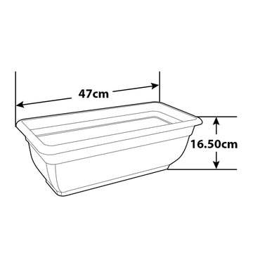 2Pcs 47cm Bell Plastic Plant Pot Trough