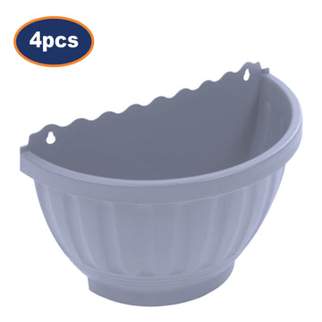 4Pcs 30cm Soft Grey Etruscan Wall Hanging Planters