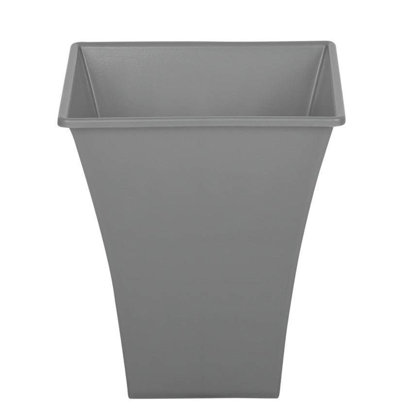 23cm Grey Plastic Square Planter