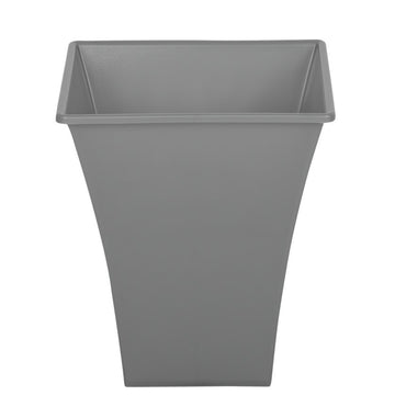 23cm Grey Plastic Square Planter