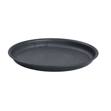 Vista 34cm Round Black Pot Saucer