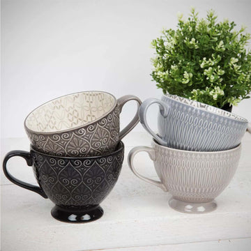 4Pcs HESTIA Ceramic Teacup Set