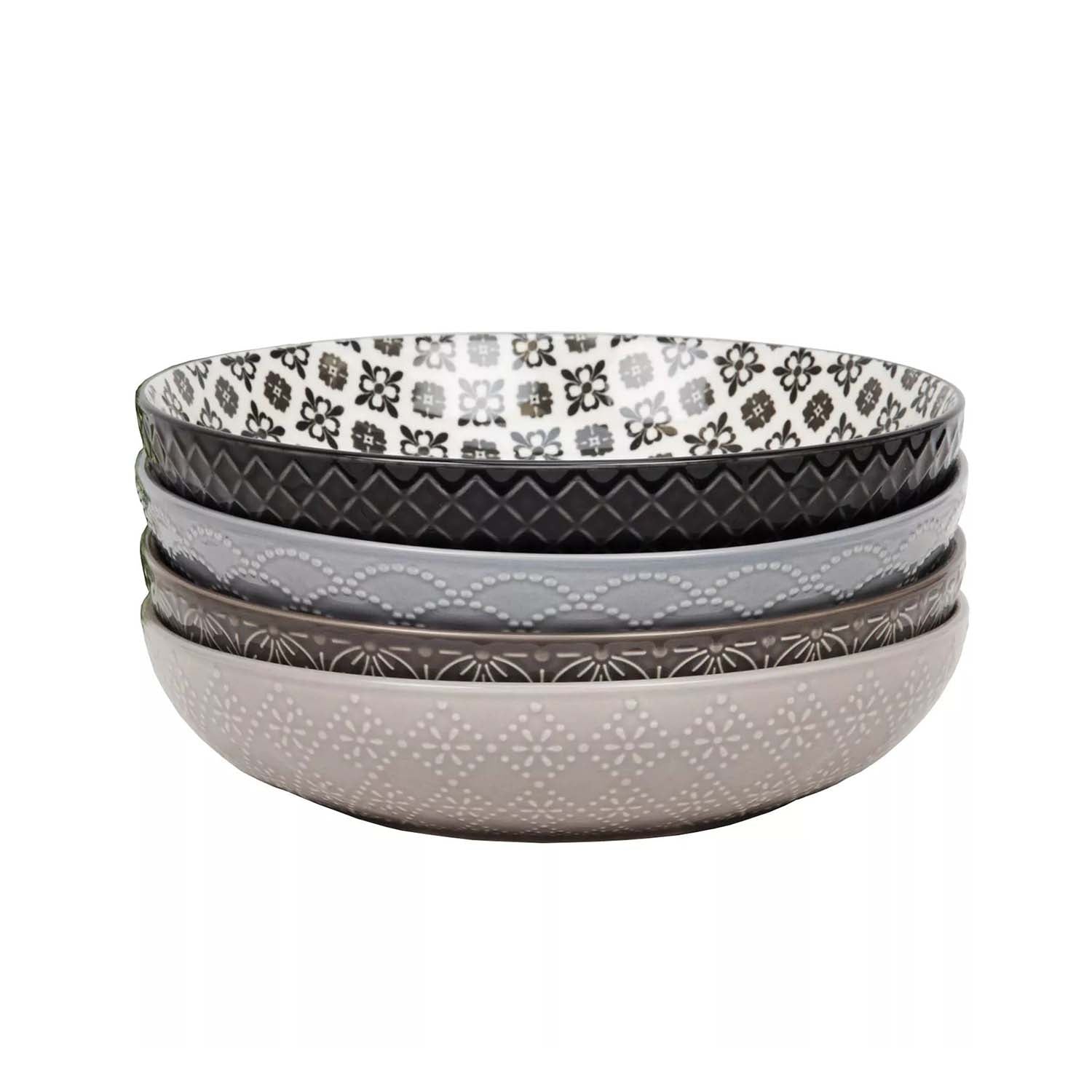 4Pcs HESTIA Retreat 22cm Ceramic Pasta Bowl Set