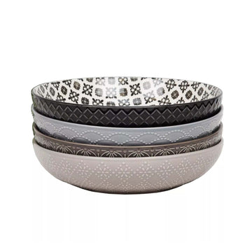 4Pcs HESTIA Retreat 22cm Ceramic Pasta Bowl Set
