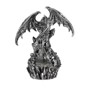 Juliana Mystic Silver Dragon Figurine with LED Light