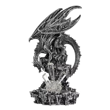Large Silver Dragon LED Colour Changing Light Figurine