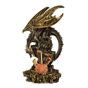 Large Silver Dragon LED Colour Changing Light Figurine