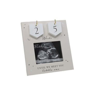 Silverplated MDF Countdown Baby Ultrasound Photo Frame