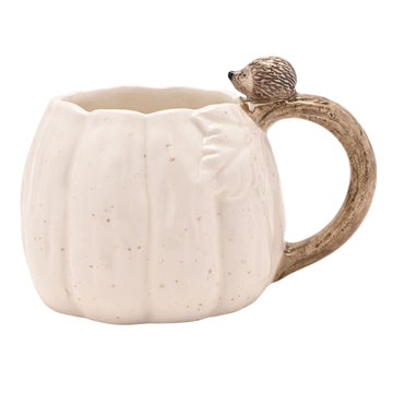 Country Living Pumpkin Mug with Hedgehog Handle