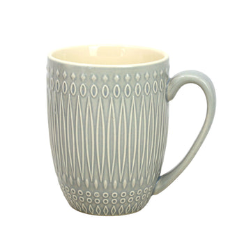 12Pcs HESTIA Retreat Collection 350ml Textured Grey Coffee Mug Set