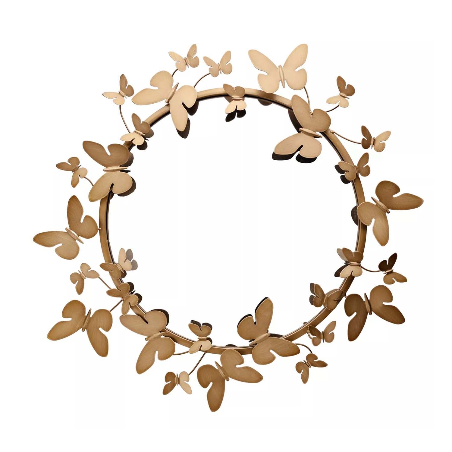 45cm HESTIA Gold Butterfly Mirror